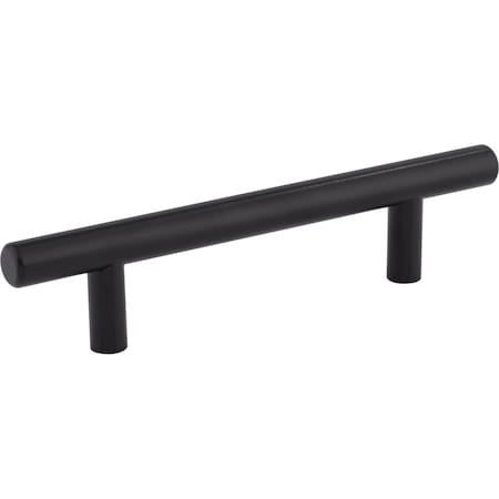 Elements 96 mm Center-to-Center Hollow Matte Black Stainless Steel Naples Cabinet Bar Pull 154SSMB
